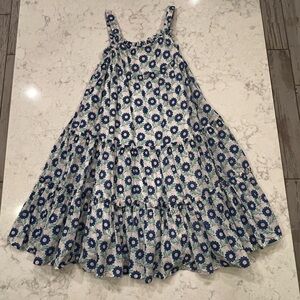 Mini Boden Blue and White Floral Kids Dress
